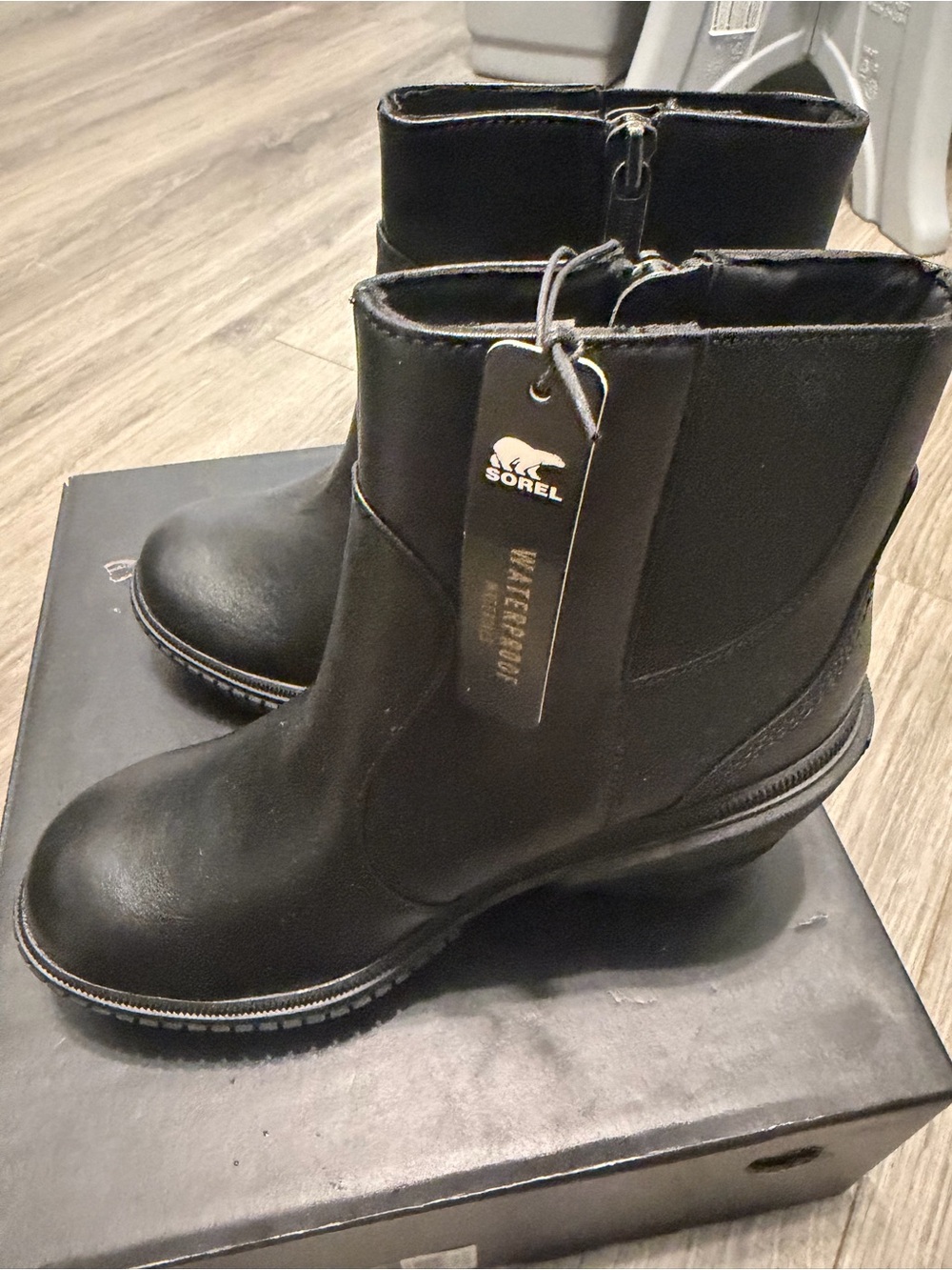 Sorel Black Waterproof Women's Ankle Booties